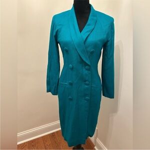 Vintage J.S.J. Petites Double Breasted Blazer Dress, Size 4